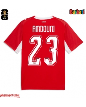Elveția Zeki Amdouni #23 Tricou Fotbal Replică Mondial 2026 Barbati Acasa Elveția Zeki Amdouni #23 Tricou Fotbal Replică Mondial 2026 Barbati Acasa
